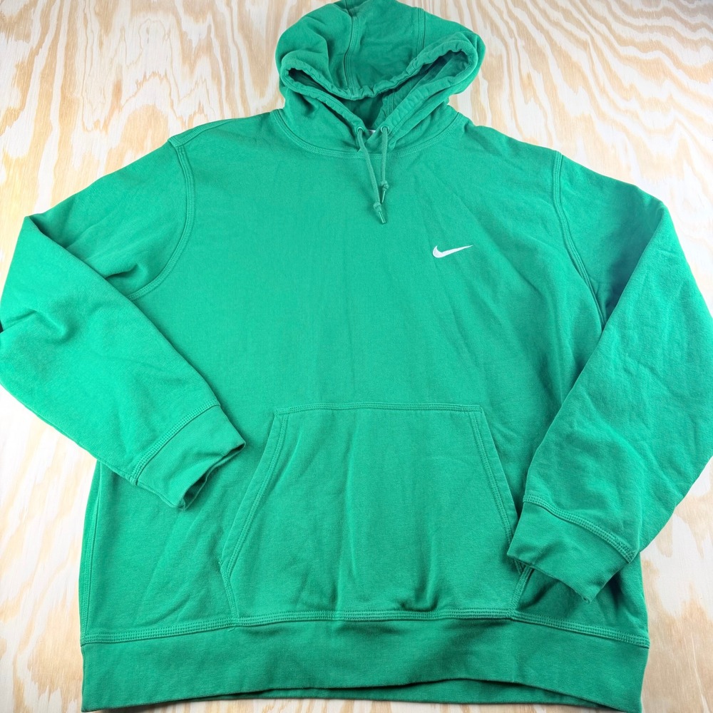 Nike Mens Sportswear Club Fleece Hoodie Kelly Green Swoosh Pullover XXL